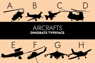 Aircrafts Silhouettes Font Download