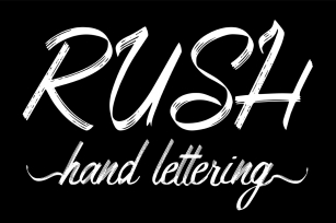 Rush Lettering Font Download