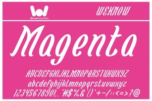 Magenta Flower Font Download