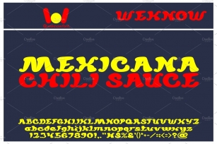 Mexicana chili sauce font Font Download