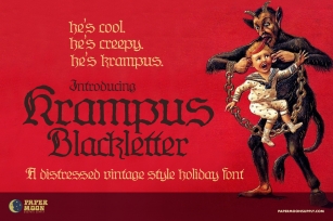 Krampus Blackletter Vintage Font Download