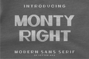 Monty Right Font Download