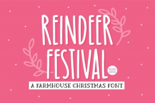 REINDEER FESTIVAL Farmhouse Christmas Font Download
