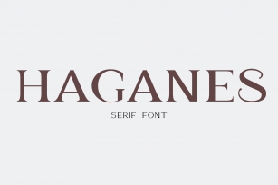 Haganes is a modern serif Font Download