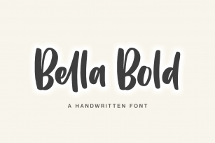 Bella Bold Handwritten Font Download