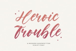 Heroic Trouble Modern Handwritten Script Font Download