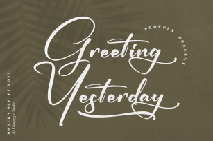 Greeting Yesterday Font Download