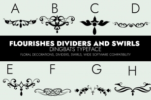 Flourishes Dividers and Swirls Font Download