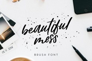 Beautiful Mess Brush Font Download