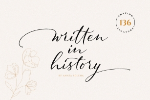 Written in History Signature Font Download