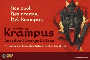 Krampus Speedball Vintage Font Download