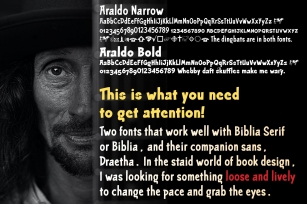 Araldo-two loose free headline fonts Font Download