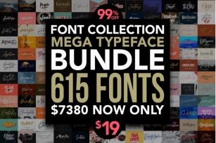 Font Collection Mega Typeface Bundle - Maulana Creative Font Download