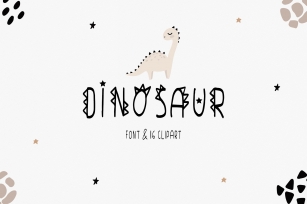 Baby dinosaur cute FONTS Font Download