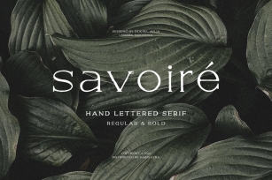 Savoire - Hand Lettered Serif Font Download