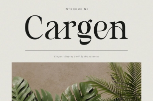 Cargen – Elegant Ligature Serif Font Download