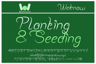Planting and Seeding Font Download