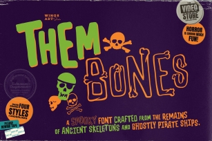 Them Bones: A Fun Novelty for Halloween Font Download