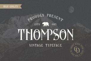 Thompson Vintage Font Font Download