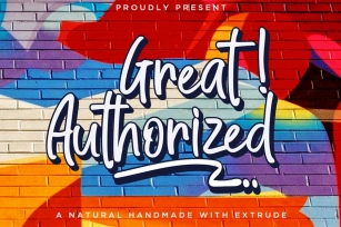Great Authorized Font Download