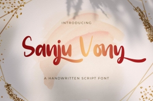Sanju Vony - Handwritten Font Font Download