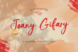 Jeany Gifary - Textured Brush Font Font Download