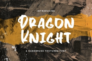 Dragon Knight - Textured Brush Font Font Download