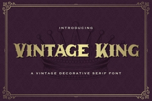 Vintage King - Decorative Serif Font Font Download