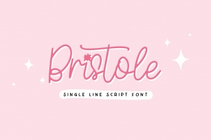 Bristole single line scriptfont Font Download