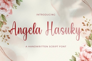 Angela Hasuky - Handwritten Font Font Download