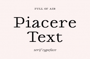 Piacere Text Serif Family Font Download