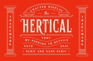 Hertical - Crafted Display Font Font Download