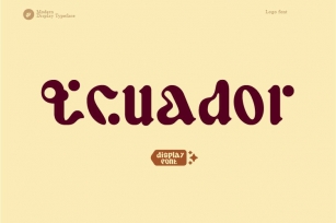 Ecuador modern retro typeface Font Download