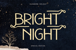Bright Night Xmas Holiday Display Font Download