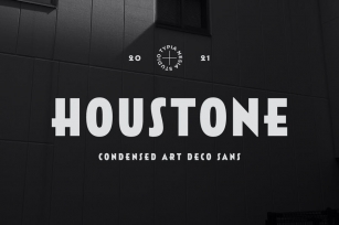 Houstone - Bold Condensed Art Deco Sans Serif Font Download
