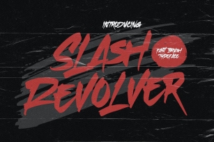 Slash Revolver - Brush Typeface Font Download