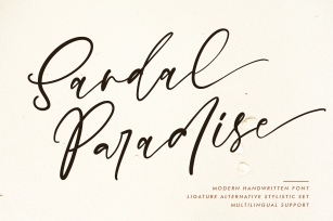 Sandal Paradise Signature Font Download