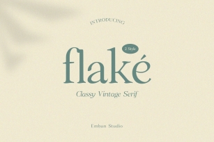 Flake Classy Vintage Serif Font Download