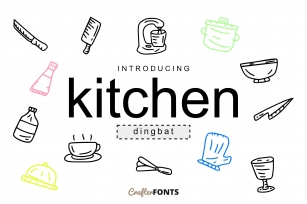 Kitchen Doodle Dingbat Font Download