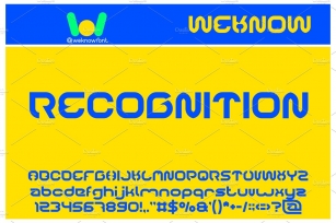 recognition font Font Download