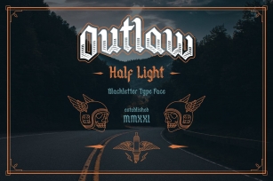 Outlaw Half-Light Type Face Font Download