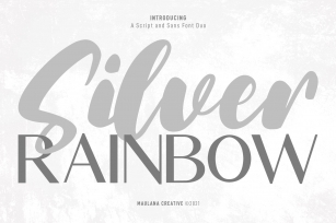 Silver Rainbow Script Sans Duo Font Download