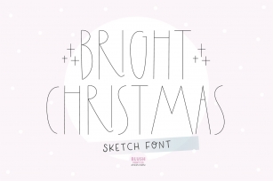 BRIGHT CHRISTMAS Farmhouse Christmas Sketch Font Download