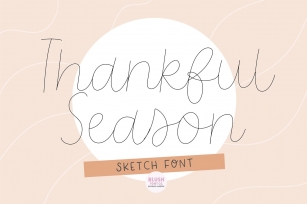 THANKFUL SEASON SKETCH Cursive Sketch Font Download