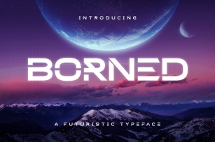Borned - Futuristic Display Font Download