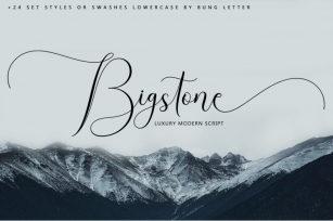 Bigstone - Luxury Script Font Font Download