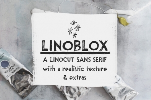 Linoblox linocut sans font Font Download