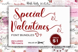 Special Valentines Font Bundle Font Download