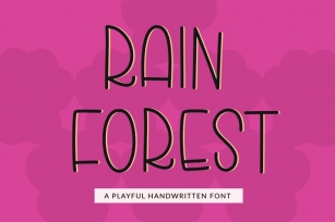 Rain Forest, a handwritten Font Download