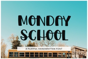 Monday School, a handwritten craft Font Download